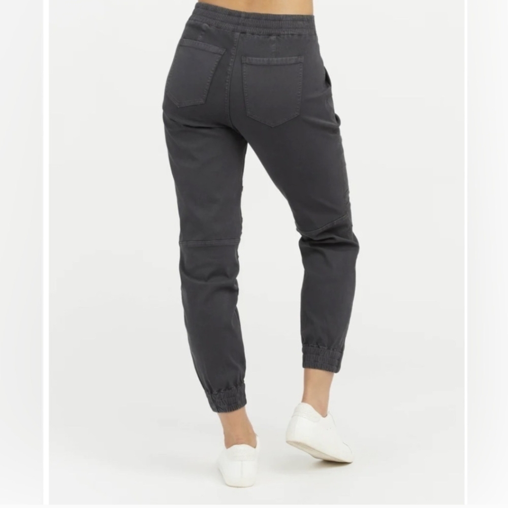 Spanx gray twill moto jogger pants size large - Picture 3 of 12